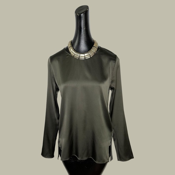 Falconeri silk long sleeve top